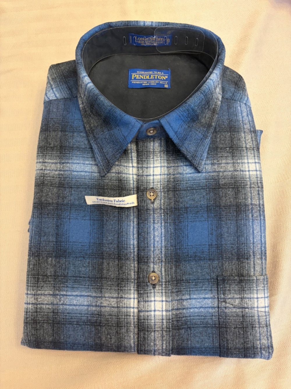 New     Men's Plaid Pendleton Lodge Shirt   XL